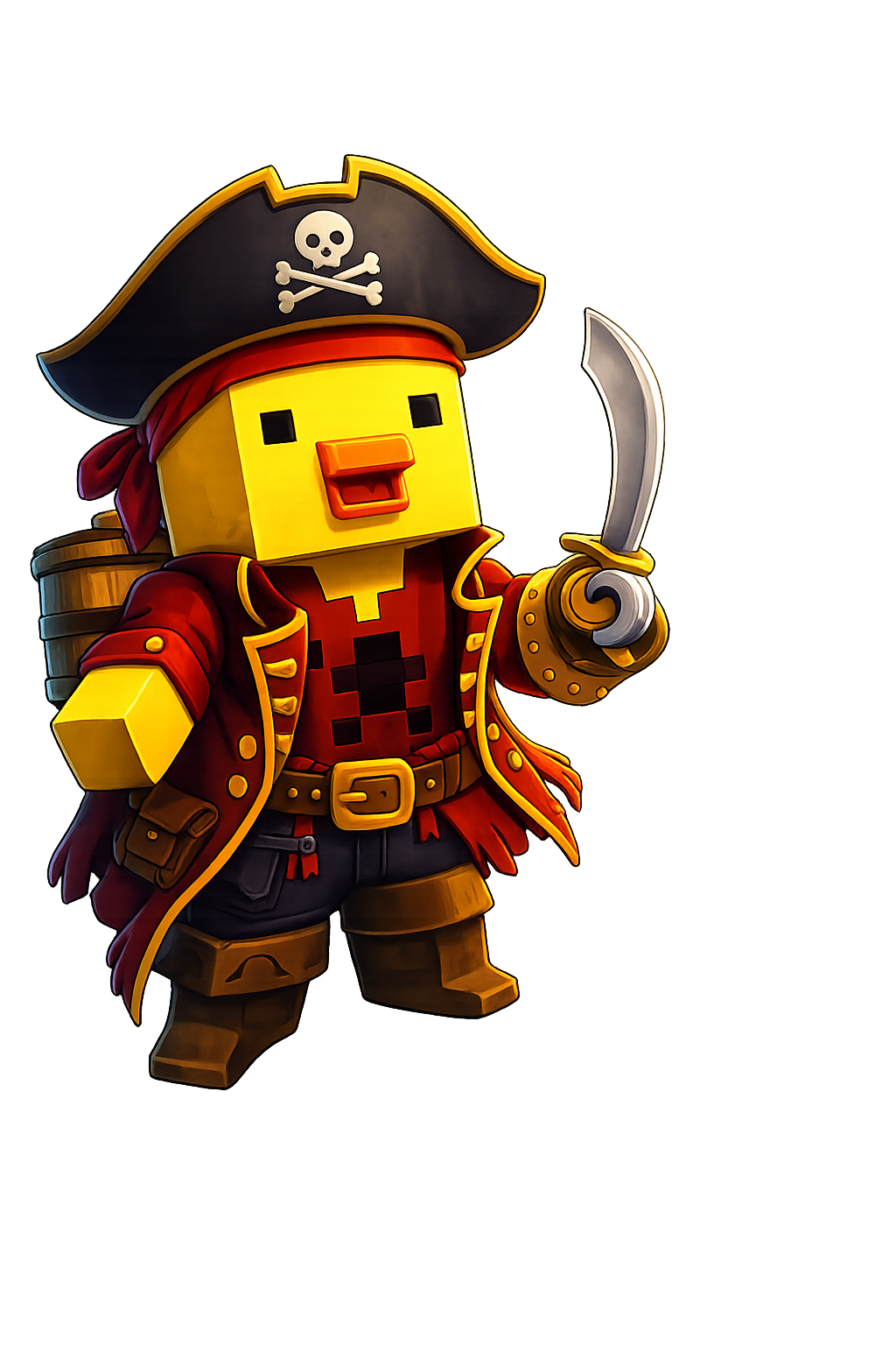 Piraten-Ente Maskottchen